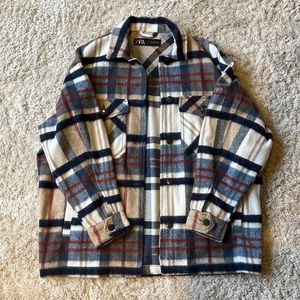 ZARA Womens Plaid Shacket